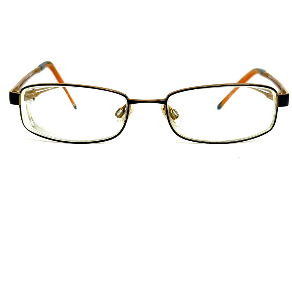 Puma Liberty PU15335 NV Navy Blue Orange Eyeglasses Frames 51-17 145 Men‎ H19382